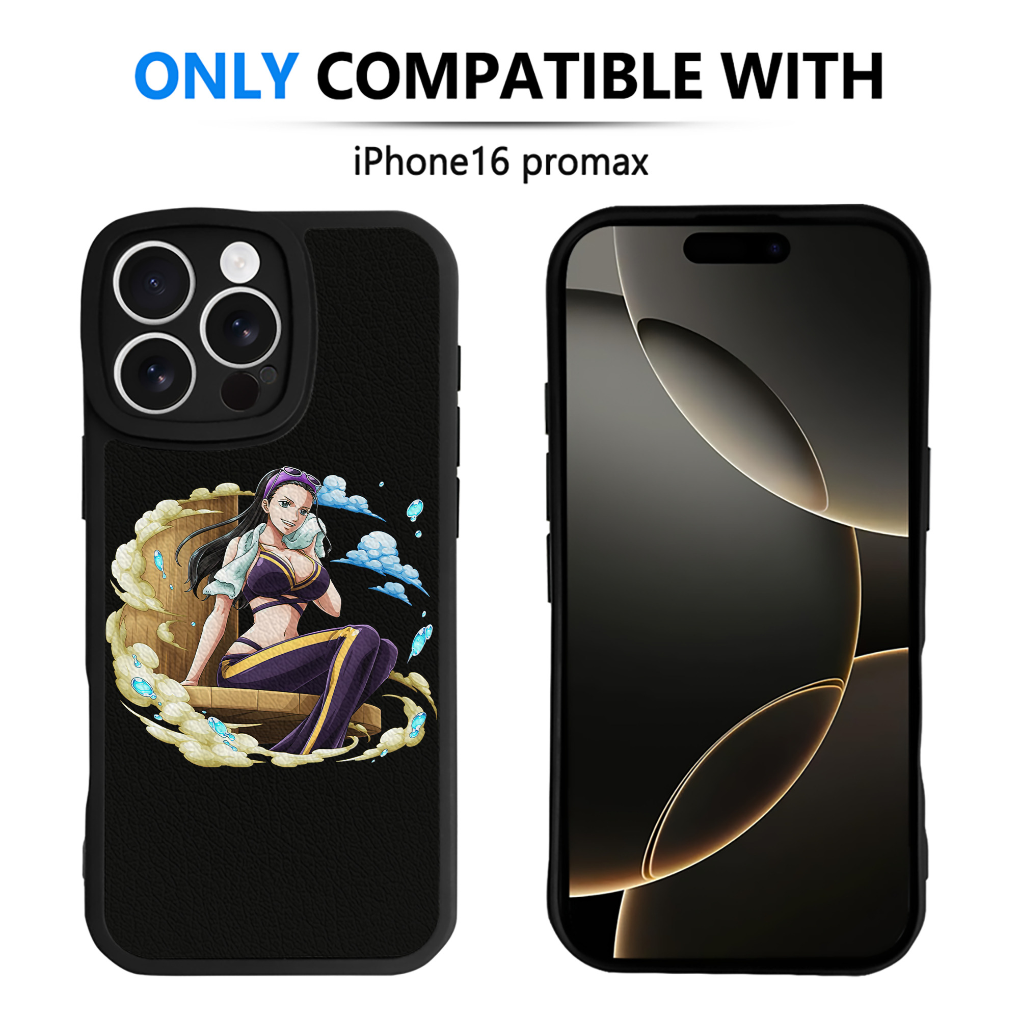 （画像用） ワンピース ニコ・ロビン ONE PIECE Nico Robin 【iPhone 16シリーズ対応】シリコンスマホケース（レザー調） 材質：シリコン